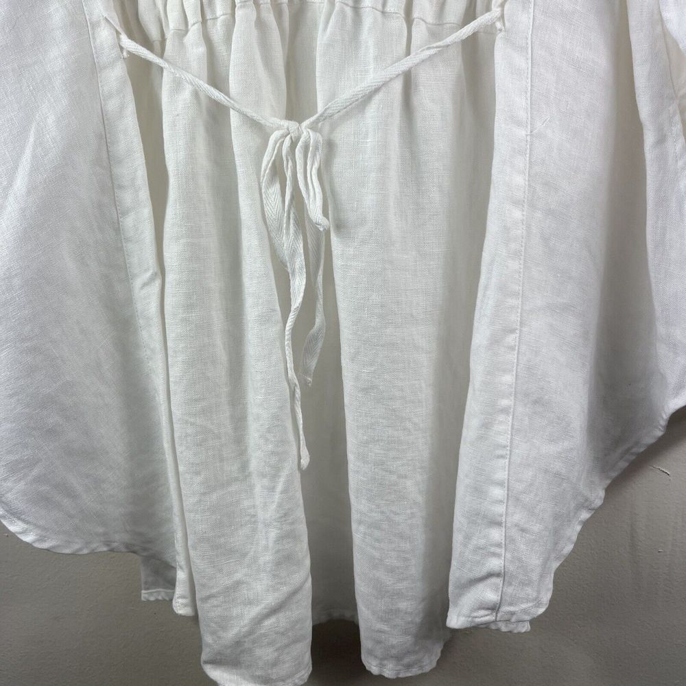 Soft Surroundings‎ Women Tunic Top Size Large White Cream Linen Button Blouse - Picture 15 of 16